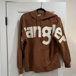 Wrangler Women’s Brown Hoodie with Bold Logo